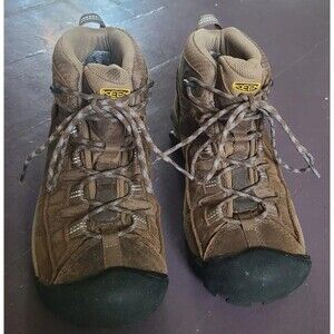 KEEN Womens Utility Hiking Shoes Waterproof Dry Fit- Sz 8 Leather Ankle Support